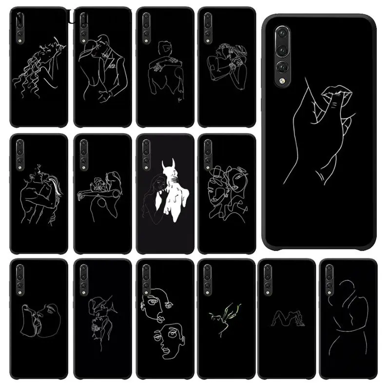 

NBDRUICAI Minimalist Style Line Series Phone Case for Huawei P9 10 lite P20 pro lite P30 pro lite Psmart mate 20 pro lite
