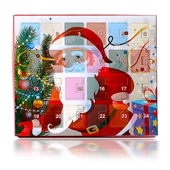 

Games and Puzzles Christmas Gift Box DIY Merry Christmas Advent Calendar Pendants 24 Charms Bracelet Necklace Jewelry Calendar