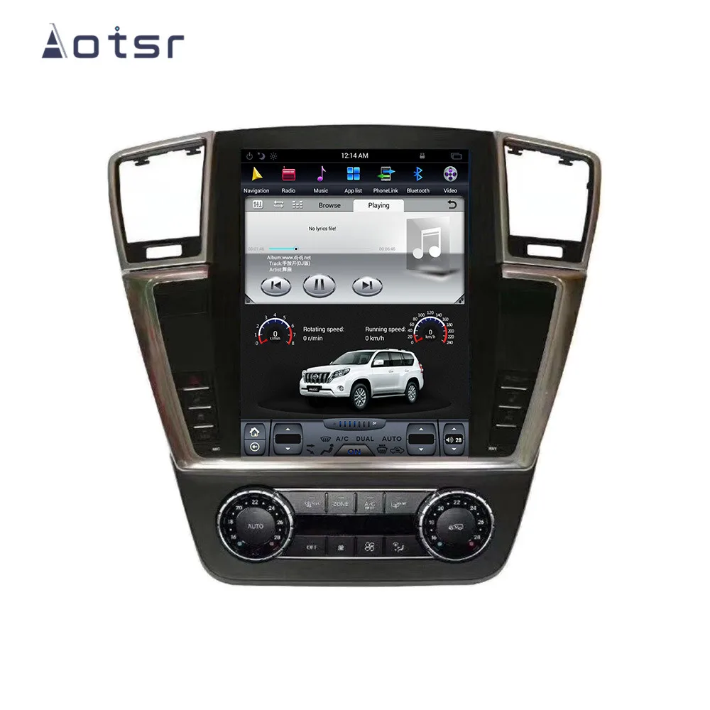 Aotsr Tesla 12," вертикальный экран Android 7,1 автомобильный DVD мультимедийный плеер gps навигация для MERCEDES-BENZ мл 2012- GL 2013