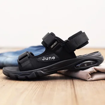 

2020 Summer Beach Sandals Men Holiday Shoes Flat Casual Men Sandals Black Soft Summer Shoes Non-slip High Quality KA2226