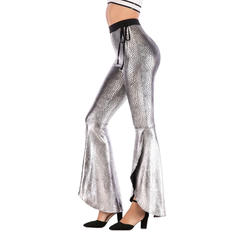 Осень 2020 уличная одежда брюки женские сексуальные леггинсы клеш для ночных