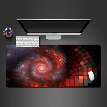 

Hot Bloody Red 3d Art Mouse Pad Senior Art Office Big Desk Pad High Quality Natural Rubber Washable Notebook Keyboard Large Mats