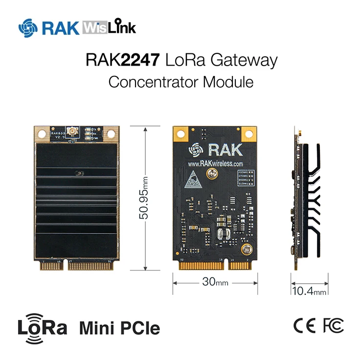 RAK2247 SX1301 RAKwireless LoRa шлюз концентратор модуль, RAK833, поддержка SPI интерфейса