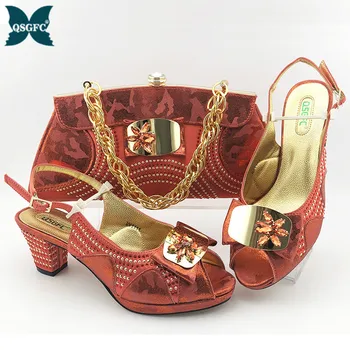 

Italian Shoes with Matching Bags High Quality Luxury Shoe Women Designers Nigerian Women Party Pumps with Purse Women High Heels