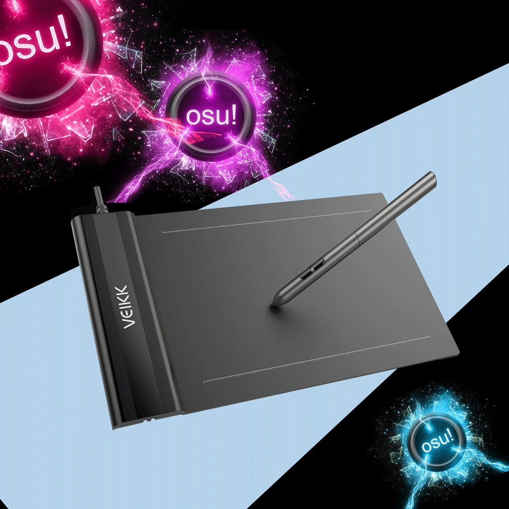 Tablet Gráfico com Caneta Tablet de Desenho Digital Ensino On-line Aprendizagem para Iniciantes Crianças Osu 6x4 Veikk-s640 - Imagem 5