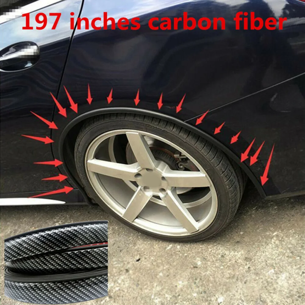 Универсальные автомобильные колеса для бровей Арка отделка из углеродного волокна крыло вспышки протектор полосы