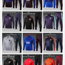 19, 20, спортивный костюм для футбола, Детские Зимние тренировочные костюмы, спортивный костюм для футбола Месси, детские футбольные футболки на молнии