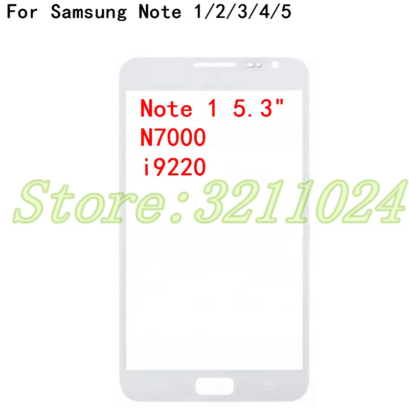 Для Samsung Galaxy Note 1 2 3 4 5 N7000 N7100 N900 N910 N920 внешнее стекло крышка объектива сенсорный