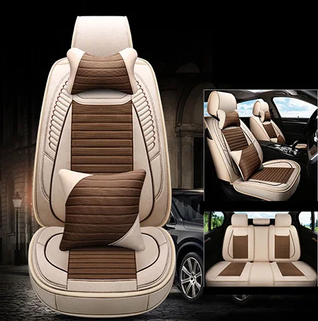 Автомобильный Универсальный Набор авточехлов для chevrolet captiva cruze 2012 tahoe traverse 2008 lacetti aveo t250 t300 lanos - Название цвета: Coffee Luxury