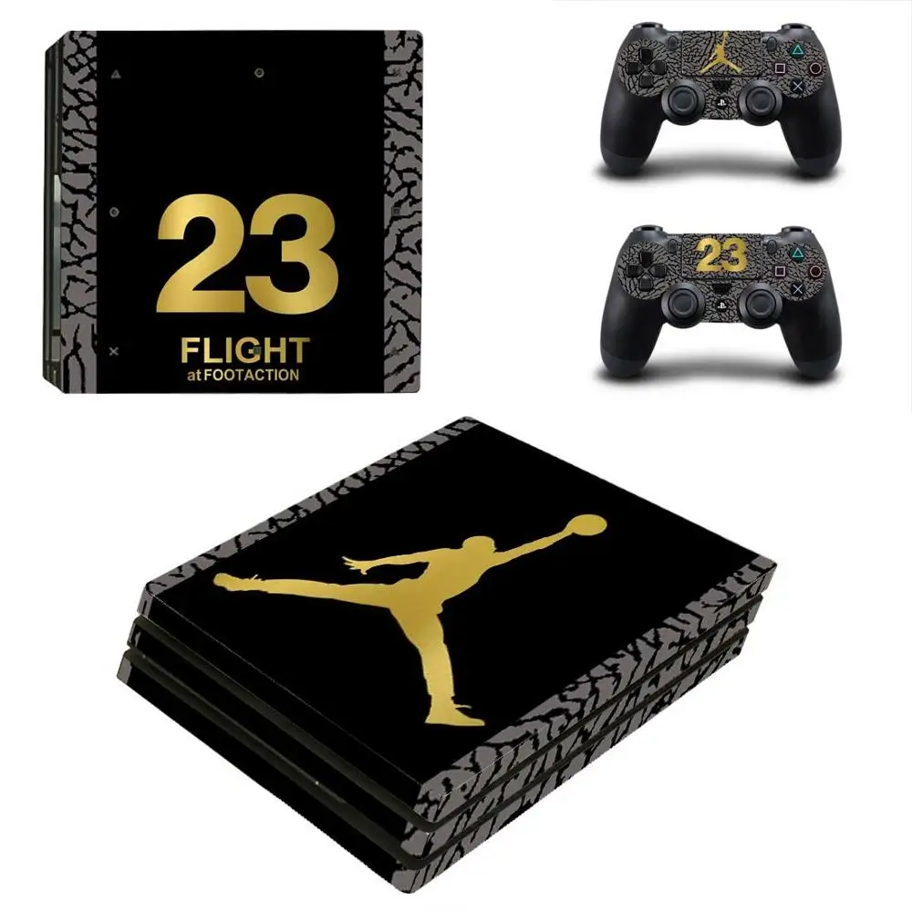 YSP4P-0750 PS4 Pro sticker s PS 4 Play station 4 Pro кожная наклейка с Джорданом наклейки крышка Pegatinas для playstation 4 Pro консоль и контроллер - Цвет: YSP4P-0750