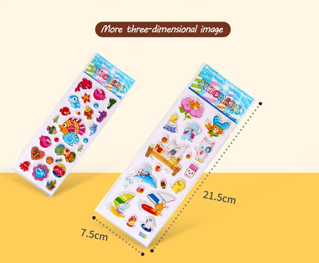 Kids Stickers 40 20 Different Sheets 3D Puffy Bulk Stickers for Girl Boy Birthday Gift Scrapbooking Teachers Animals Cartoon GYH 4