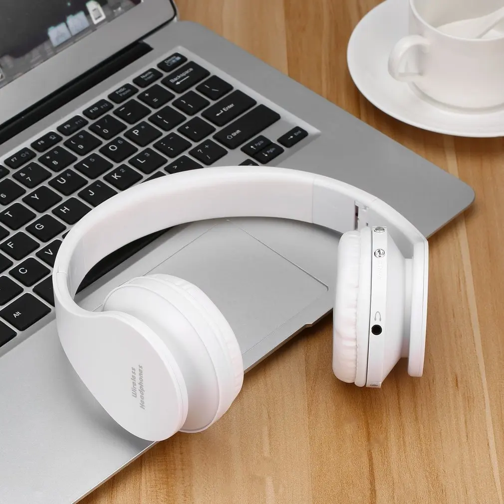 Bluetooth наушники с микрофоном для мобильного компьютера планшета тяжелый бас складной портативный регулируемый для iPhone ПК ноутбук 3,5 мм аудио - Цвет: 1