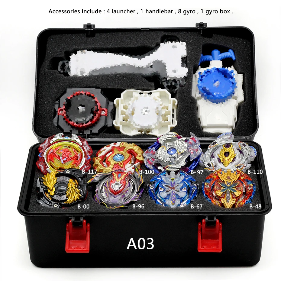 A03 TAKARA TOMY Avec Bleyblade Bayblade Explosion Lanceur Toupie Beyblade Metal Fusion Arena с кувшинчиком Bey Blade для детей - Цвет: A03
