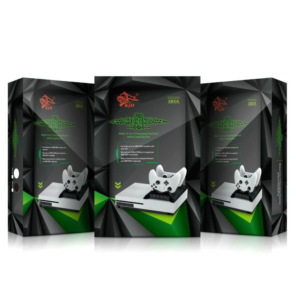 Дизайн 4 порта USB концентратор зарядная станция для Xbox One S игровой контроллер охлаждающий вентилятор док-станция для sony