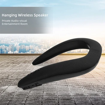 

Bluetooth Speaker Neckband Portable Speaker Dual Diaphragm Stereo U Shaped Handsfree Waterproof Player Wireless Super Bass Sound