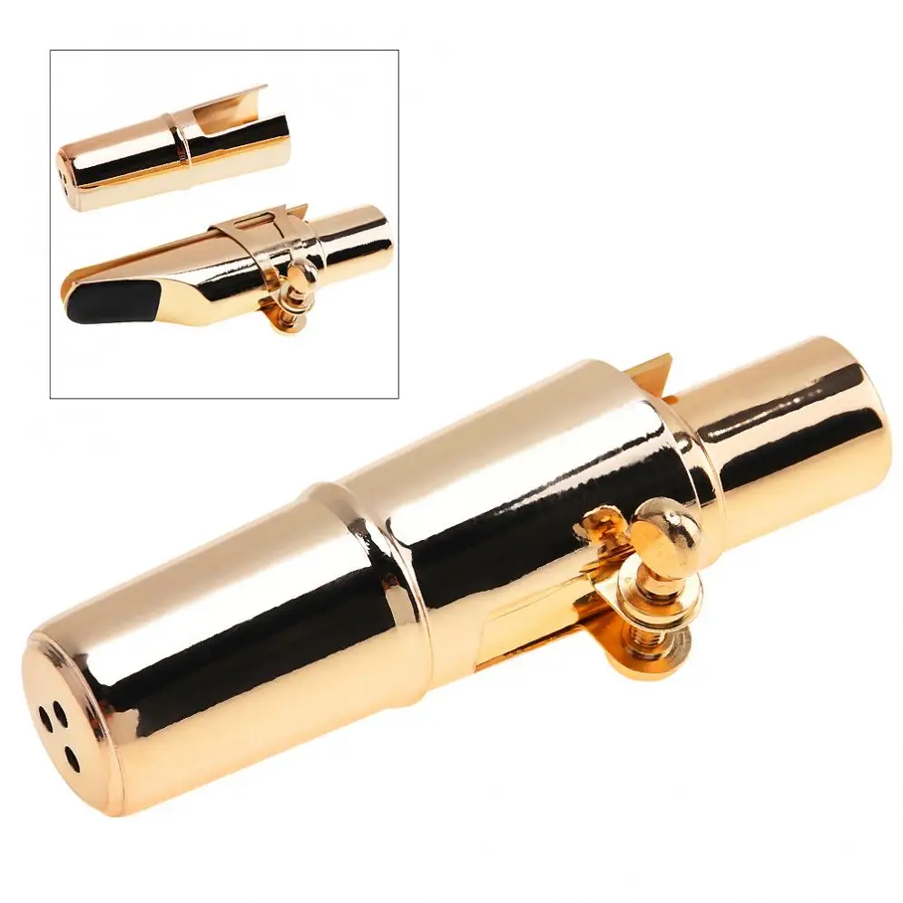 

Gold Alto Sax Saxophone Mouthpiece Musical Instrument Accessories with Ligature and CapSax Mouthpiece