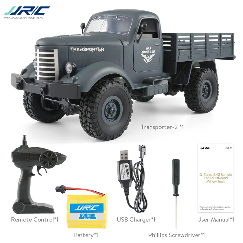 

RC Car 1:16 JJRC Q61 2.4Ghz Raido Control Car 4WD RC Car Off-Road Military Car Crawler RC Vehicle Model Toys for Children