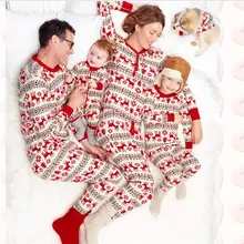 Conjunto de pijamas de Navidad de manga larga conjunto de ropa de dormir para padres e hijos BMF88