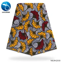 LIULANZHI цветочный принт 6 ярдов Анкара ткань высокого качества восковая ткань дизайн платье напечатанный воск Анкара африканская ML9H2010-2116