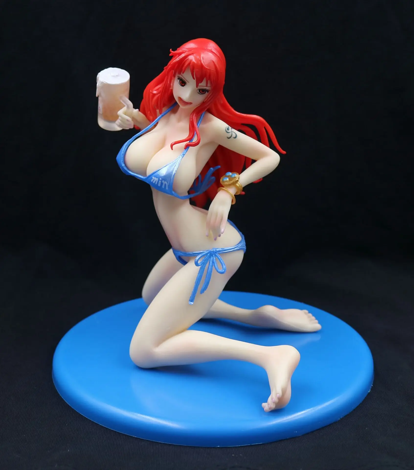 

Anime Toy One Piece Pop Beer Nami Swimwear Kneeling Water Ver. Boxed Garage Kit