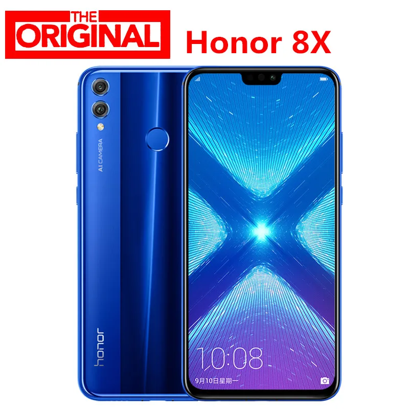 huawei Honor 8X мобильный телефон с глобальной прошивкой 6,5 дюймов 20 Мп задняя камера Восьмиядерный Kirin 710 Android 9,0 3750 мАч сканер отпечатков пальцев