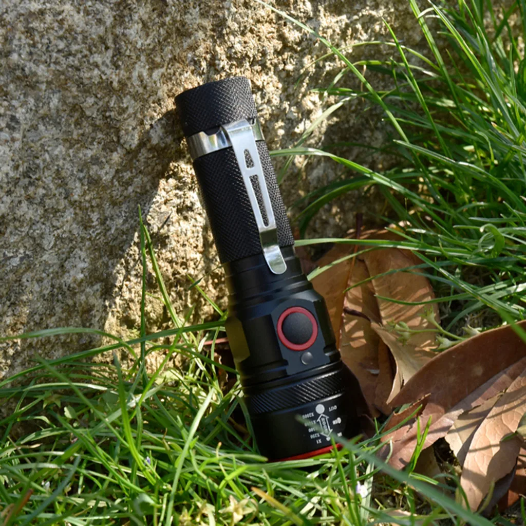 

Super Bright Led Flashlight Usb Rechargeable T6 3 Modes Torch With Cable Bicycle Light Camping Safety Flashlight Outdoor 2019