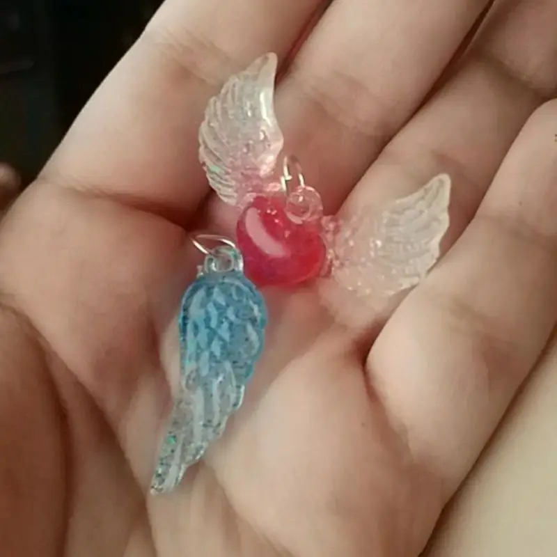 Silicone Mold Crystal Epoxy Resin Mold Angel Wing Shape Casting Silicone Mould DIY Making Tool Christmas New Year Decorations Gifts