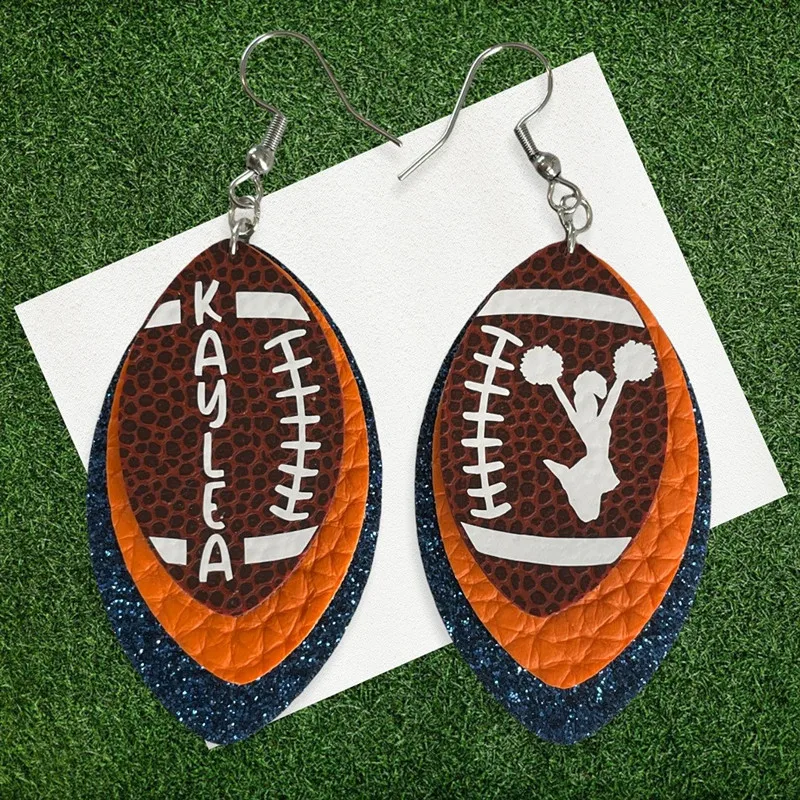 Football Earrings - Sports Earrings - High School Earrings - Football Mom