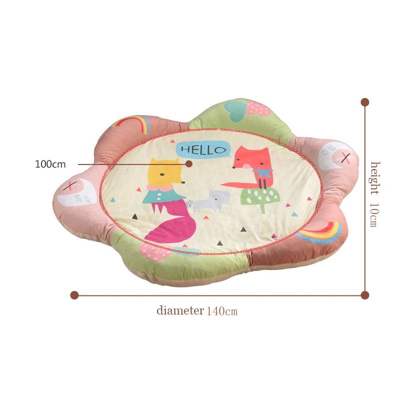 Детский мультяшный игровой коврик водонепроницаемый мягкий напольный складной
