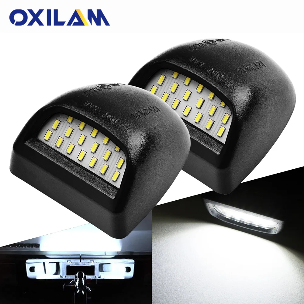 

2Pcs LED Number License Plate Light Lamp For Cadillac Escalade EXT Chevrolet Suburban Tahoe GMC Yukon XL 1500 2500 12V 24V Whtie