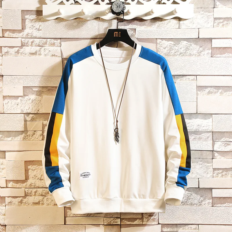 

Spring Hoodie Sweatshirt Mens Black White Hip Hop Punk Pullover Streetwear Casual Fashion Clothes Plus OVERSize 3XL 4XL 5XL