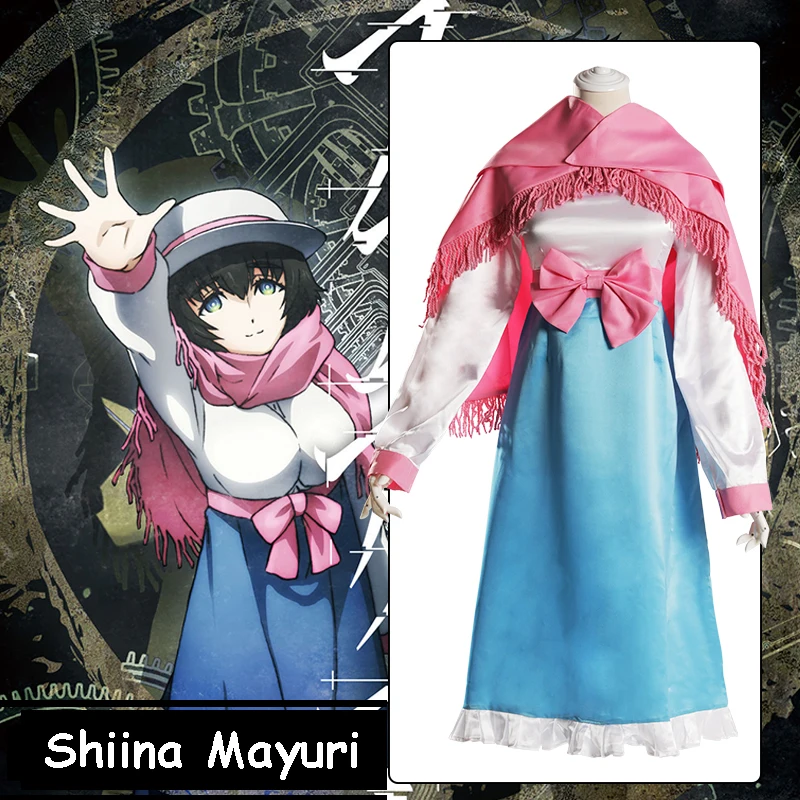 

Anime Comic Steins Gate Cosplay Costumes Shiina Mayuri Cosplay Costume Uniform Women Girls Long Dresses Cartoon Cosplay Clothes