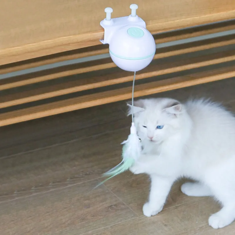 USB кошка Электрический Дразнилка для кошки палочка перо(съемный) автоматический котенок шарик-игрушка для питомцев Котик-Тизер Игрушка