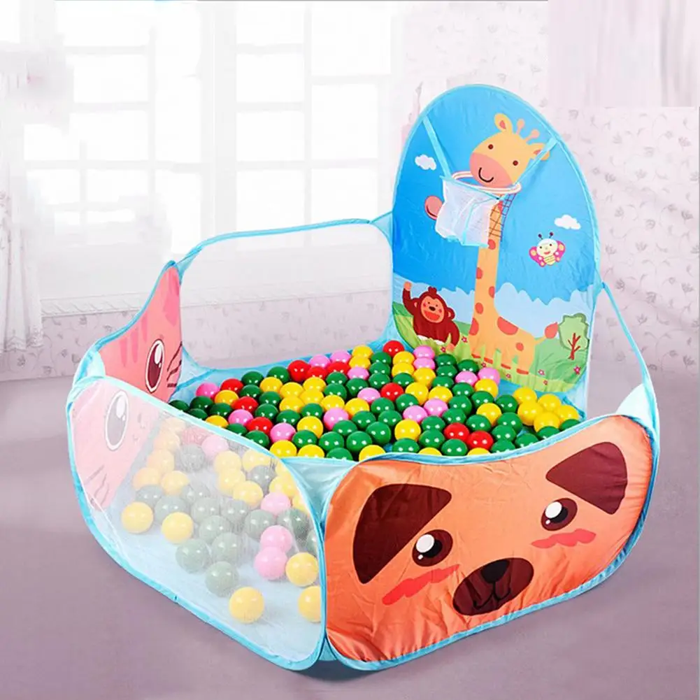 

1/50Pcs Cartoon Animal Folding Ocean Ball Pit Pool Kids Tent House Play Toys New Toys outdoor sportsTent with basket good boost