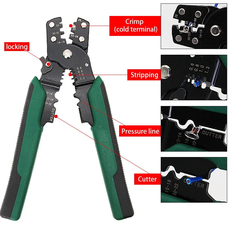 Wire Stripper Universal Pliers Hand Tools Stripping Pliers Crimping Tool Crimping Tools Wire Stripping Pliers Mini Wire Cutter Wire Cutter Wire Cutting Pliers Multifunctional Pliers Multifunctional Tools Crimping Pliers Wire Pliers 1pcs 4in1