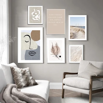 

Abstract Posters Prints Seaside Poster Wall Art Canvas Painting Nordic Style Wall Pictures For Living Room Home Decor No Frame