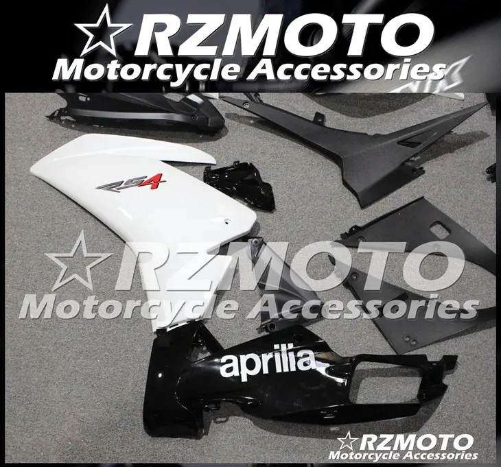 Литьевая Форма ABS Полный обтекатели наборы Подходит для Aprilia RS4 50 RS125 2012 2013 12 13 14 15 тела набор Белый