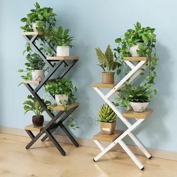 

Living room flower shelf multi-storey indoor special offer space wrought iron balcony hanging orchid decoration frame economy