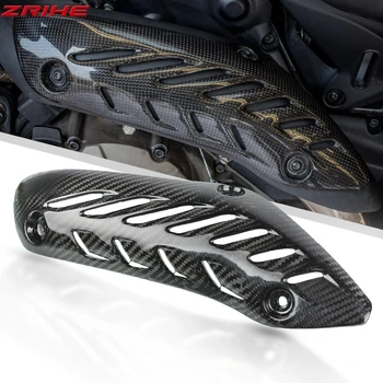 

Carbon Fiber Muffler Pipe Exhaust Heat Shield Cover Guard Muffler Covers Protector For DUCATI Monster 821 1200 2014-2017 2015