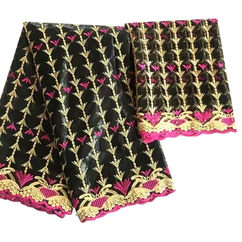 

African bazin riche getzner lace fabric 2019 hot sale style tissu women cotton dry lace latest bazin brode getzner 7 yard/lot