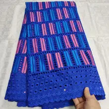 Африканская кружевная ткань швейцарская вуаль кружева высокое качество, цветные ткани dentelle лак для мужчин кружевное платье из тонкой прозрачной ткани на suisses Африканский хлопок 5 двор