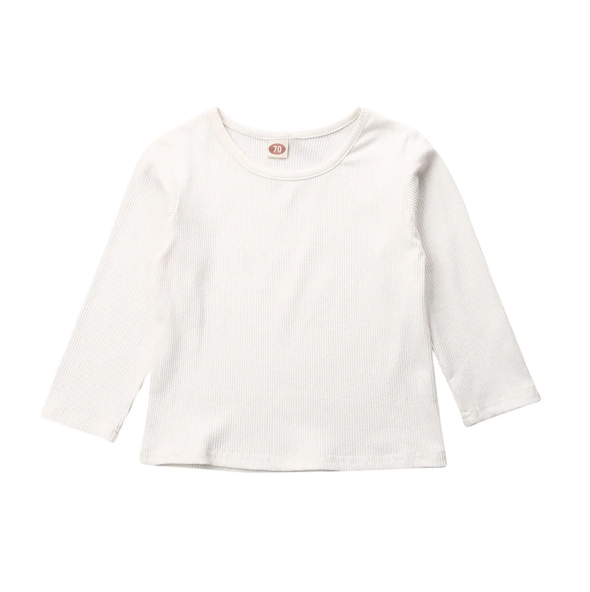 Прямая поставка, одежда ярких цветов для маленьких мальчиков и девочек топы с длинными рукавами, пуловер Джемперы и толстовки милые теплые хлопковые для детей от 0 до 18 месяцев - Цвет: Белый