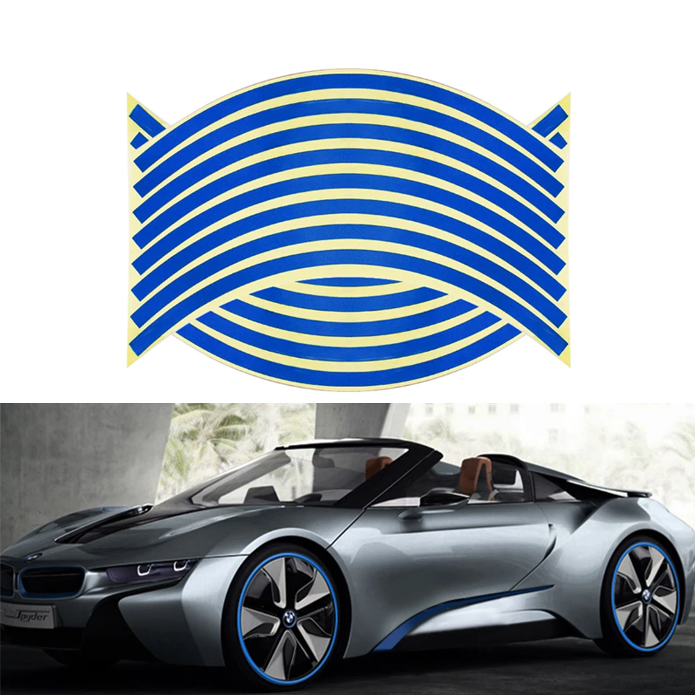 

Reflective Wheel Rim Stripe Tape car Sticker for Mercedes W204 W210 AMG Benz Bmw E36 E90 E60 Fiat 500 Volvo S80