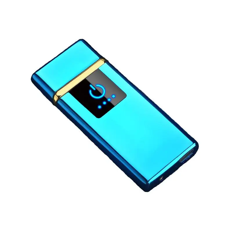 one pcs DIY USB Electronic Lighter Induction Classic Flameless AI Sense Man Smoking Lighters Customizable Outdoor Portable Zapalniczka - Цвет: one pcs