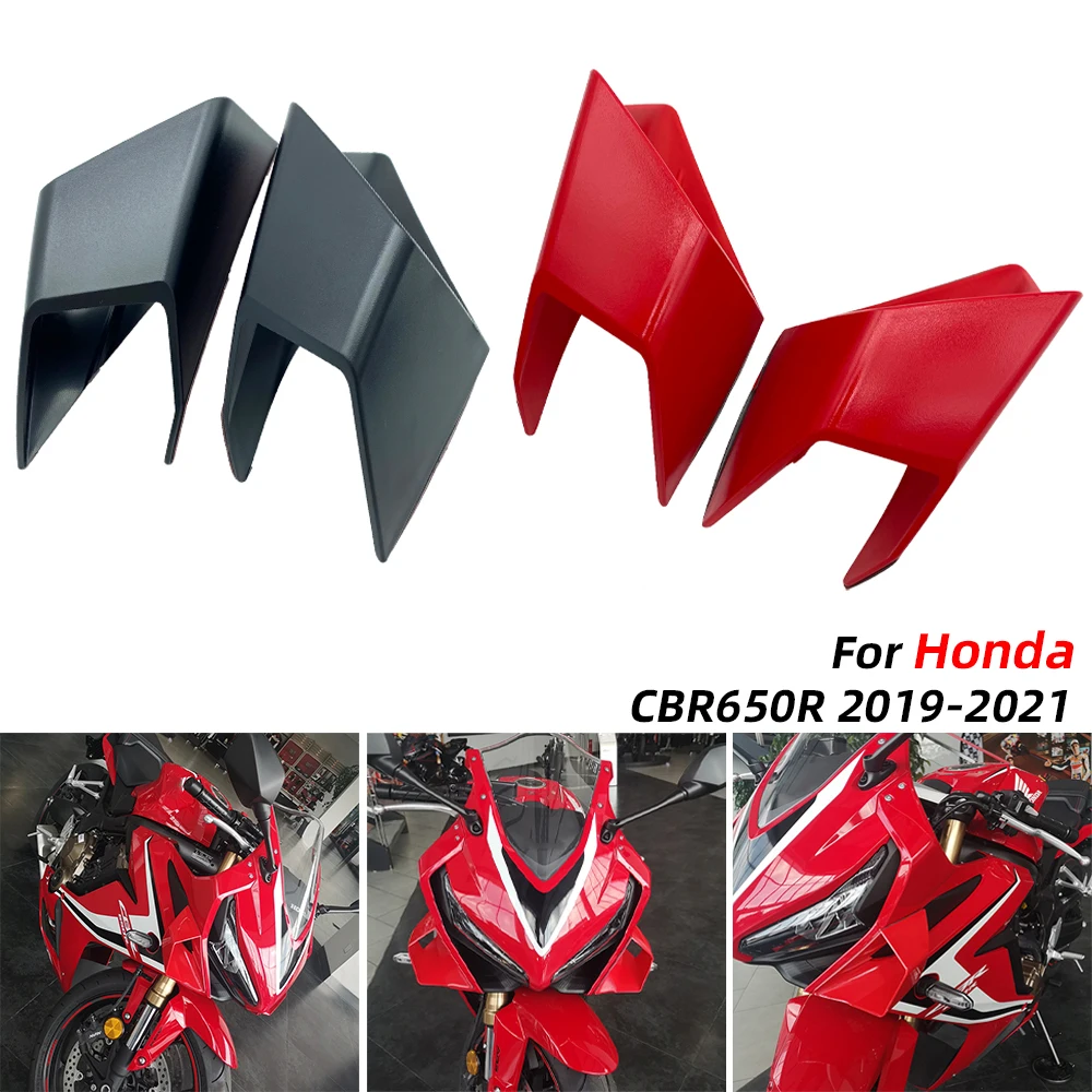 10305円 新作モデル For hon-da CBR650R 2019 2020 2021モーターサイクルサイドウィングプロテクターフィントリムカバーウィングレット用フェアリングウィングレット Motorcycle Fairing Winglet 色 : ブラック