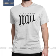 Винт ключ открывалка механик футболки Для мужчин автомобилем исправить инженер Винтаж хлопковая футболка футболки с коротким рукавом 4XL 5XL 6XL одежда