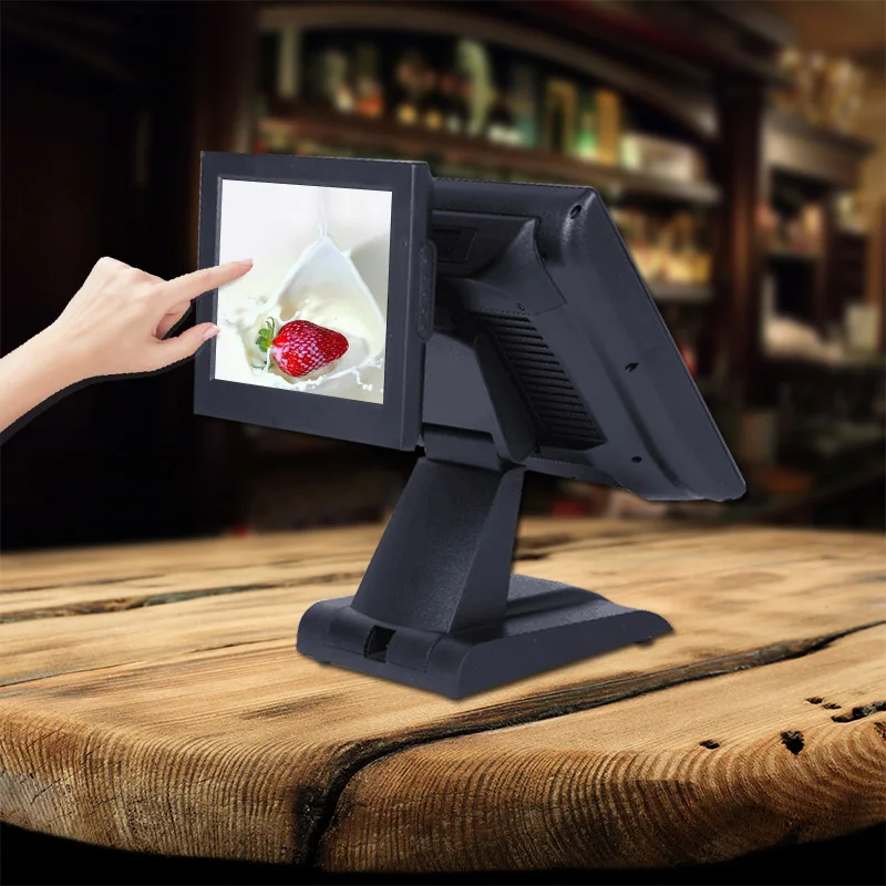 15 дюймовый СВЕТОДИОДНЫЙ монитор двойной экран Pos кассовый аппарат сенсорный все