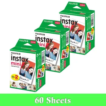

60 hojas para fujifilm instax mini 9 película borde blanco 3 pulgadas de ancho película para cámara instantánea mini 8 7s 9 11