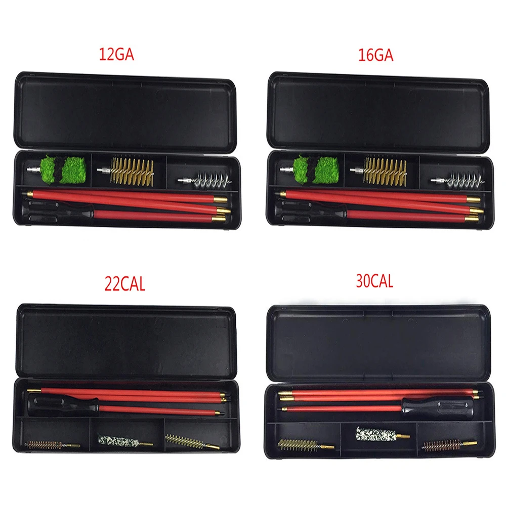 

Gun Rifle Cleaning Kit 12 16 22 30GA Aluminum Rod Brush Gun Hunting Tactical Shooting Gun Rifle Cleaning Brush Tools Set