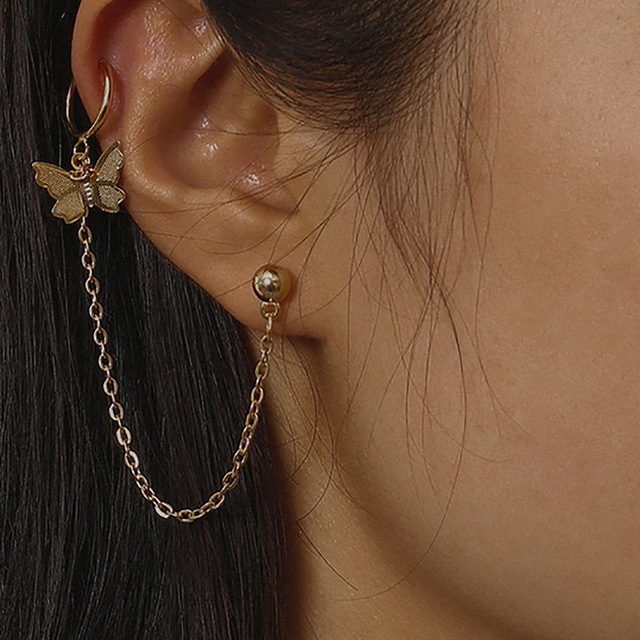 Simple Moon Star Rhinestone Long Chain Earrings For Women Shine Sun Crescent Geometric Tassel Piercing Earring Party Jewelry